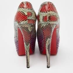 Christian Louboutin Multicolor Python Daffodile Pumps Size 37