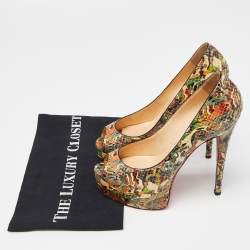 Christian Louboutin Multicolor Python Faience Lucido Palais Royal Pumps Size 37.5