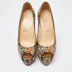 Christian Louboutin Multicolor Python Faience Lucido Palais Royal Pumps Size 37.5