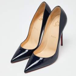 Pre Owned Christian Louboutin Blue Patent Leather So Kate Pumps Size 39.5 