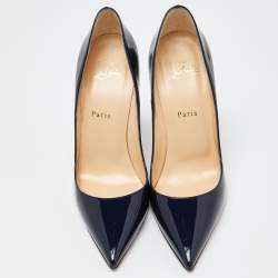 Pre Owned Christian Louboutin Blue Patent Leather So Kate Pumps Size 39.5 