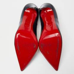 Pre Owned Christian Louboutin Blue Patent Leather So Kate Pumps Size 39.5 