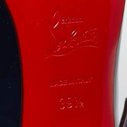 Pre Owned Christian Louboutin Blue Patent Leather So Kate Pumps Size 39.5 