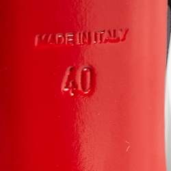 Pre Owned حذاء كعب عالي كريستيان لوبوتان فيري بريف جلد أسود لامع مقاس 40