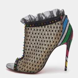 Louboutin hot sale fishnet boots