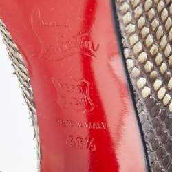 Christian Louboutin Beige/Brown Python Pumps Size 38.5