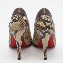 Christian Louboutin Beige/Brown Python Pumps Size 38.5
