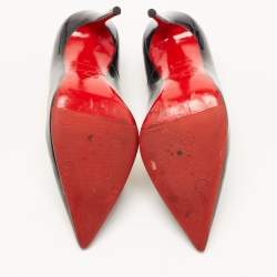 Pre Owned Christian Louboutin Black Patent Leather So Kate Pumps Size 36