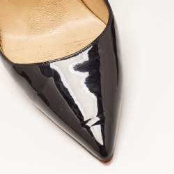 Pre Owned Christian Louboutin Black Patent Leather So Kate Pumps Size 36