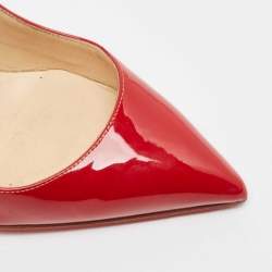 Pre Owned Christian Louboutin Red/Beige Ombre Patent Leather So Kate Pumps Size 36