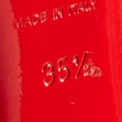 Pre Owned Christian Louboutin Gold Leather and PVC Paulina Slingback Pumps Size 35.5