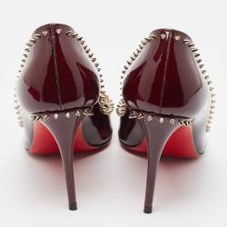 Pre Owned Christian Louboutin Tricolor Ombre Leopard Print Patent Leather Anjalina Pumps Size 39.5