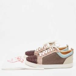 Christian Louboutin Multicolor Leather and Suede Louis Junior  Sneakers Size 43.5