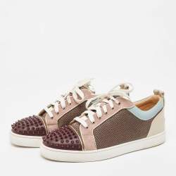 Christian Louboutin Multicolor Leather and Suede Louis Junior  Sneakers Size 43.5