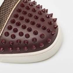 Christian Louboutin Multicolor Leather and Suede Louis Junior  Sneakers Size 43.5