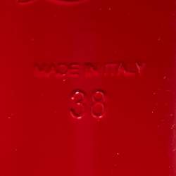 مملوكة مسبقًا Christian Louboutin Black Leather Rosa Condorapik Sandals Size 38