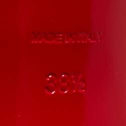 Pre Owned Christian Louboutin Off White Satin and Lace Follies Pumps Size 38.5