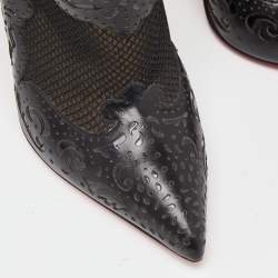 Pre Owned حذاء بوت كاحل كريستيان لوبوتان غورتيك جلد بيج مقاس 36 