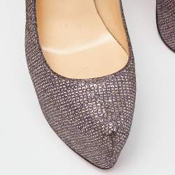 Christian Louboutin Purple Glitter Fabric Daffodile Pumps Size 35.5