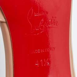 Christian Louboutin Beige Patent Leather Iriza Pumps Size 41.5