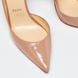 Christian Louboutin Beige Patent Leather Iriza Pumps Size 41.5