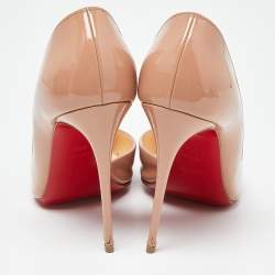 Christian Louboutin Beige Patent Leather Iriza Pumps Size 41.5