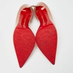 Christian Louboutin Beige Patent Leather Iriza Pumps Size 41.5
