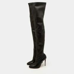 Christian louboutin thigh outlet high leather boots