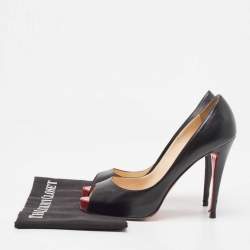 Christian Louboutin Black Leather Very Prive Pumps Size 40