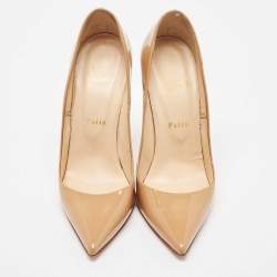 Christian Louboutin Beige Patent Leather So Kate Pumps Size 40
