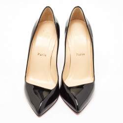 Pre Owned Christian Louboutin Black Patent Leather Corneille  Pumps Size 39