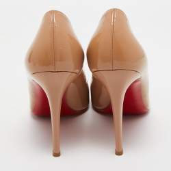Christian Louboutin Beige Patent Leather Simple Pumps Size 41