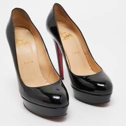 Pre Owned Christian Louboutin Black Patent Leather Bianca Pumps Size 39