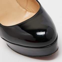 Pre Owned Christian Louboutin Black Patent Leather Bianca Pumps Size 39