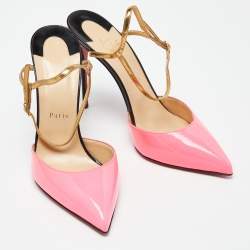 مملوكة مسبقًا صندل كريستيان لوبوتان ريفيرينا جلد وجلد لامع متعدد الألوان مقاس 40.5