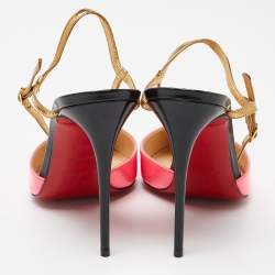 مملوكة مسبقًا صندل كريستيان لوبوتان ريفيرينا جلد وجلد لامع متعدد الألوان مقاس 40.5