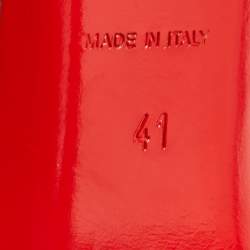 Pre Owned Christian Louboutin Beige Patent Leather Simple  Pumps Size 41