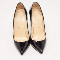 Christian Louboutin Black Patent Leather Pigalle Pumps Size 38