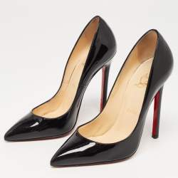 Christian Louboutin Black Patent Leather Pigalle Pumps Size 38