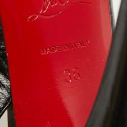 مملوكة مسبقًا Christian Louboutin Black Leather No Prive Slingback Pumps Size 36