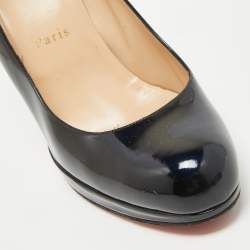 Pre Owned Christian Louboutin Black Patent Leather Bianca Pumps Size 39