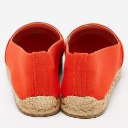 Christian Louboutin Orange Canvas Galia Espadrille Flats Size 38