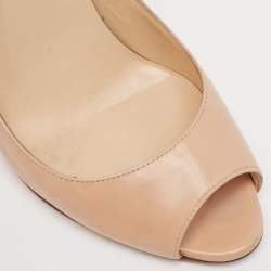 Christian Louboutin Beige Leather Megavamp Pumps Size 36