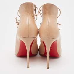 Christian Louboutin Beige Leather Megavamp Pumps Size 36