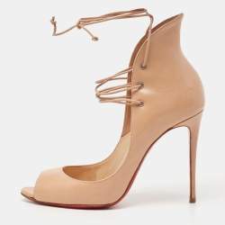 Christian Louboutin Beige Leather Megavamp Pumps Size 36