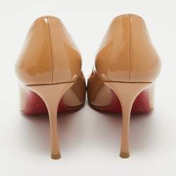 Christian Louboutin Beige Patent Leather Dolly Pumps Size 37