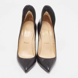 Pre Owned Christian Louboutin Black Leather Mea Culpa Pumps Size 36
