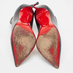 Pre Owned Christian Louboutin Black Leather Mea Culpa Pumps Size 36