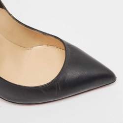 Pre Owned Christian Louboutin Black Leather Mea Culpa Pumps Size 36