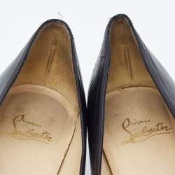 Pre Owned Christian Louboutin Black Leather New Simple Pumps Size 39